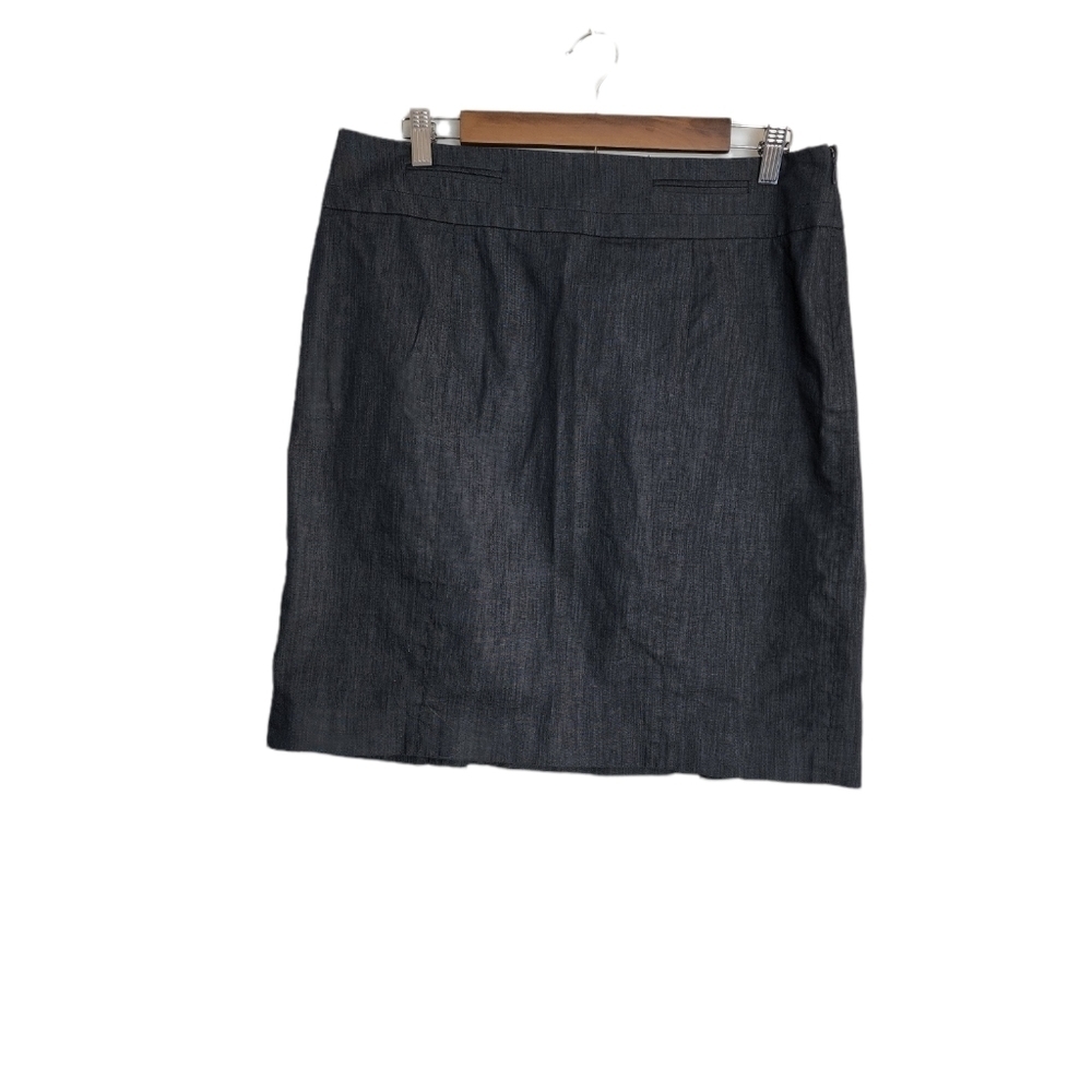 Ann Taylor LOFT Pencil Dark Blue 3"inch Waist  Two Slits Skirt Size 12P NWOT